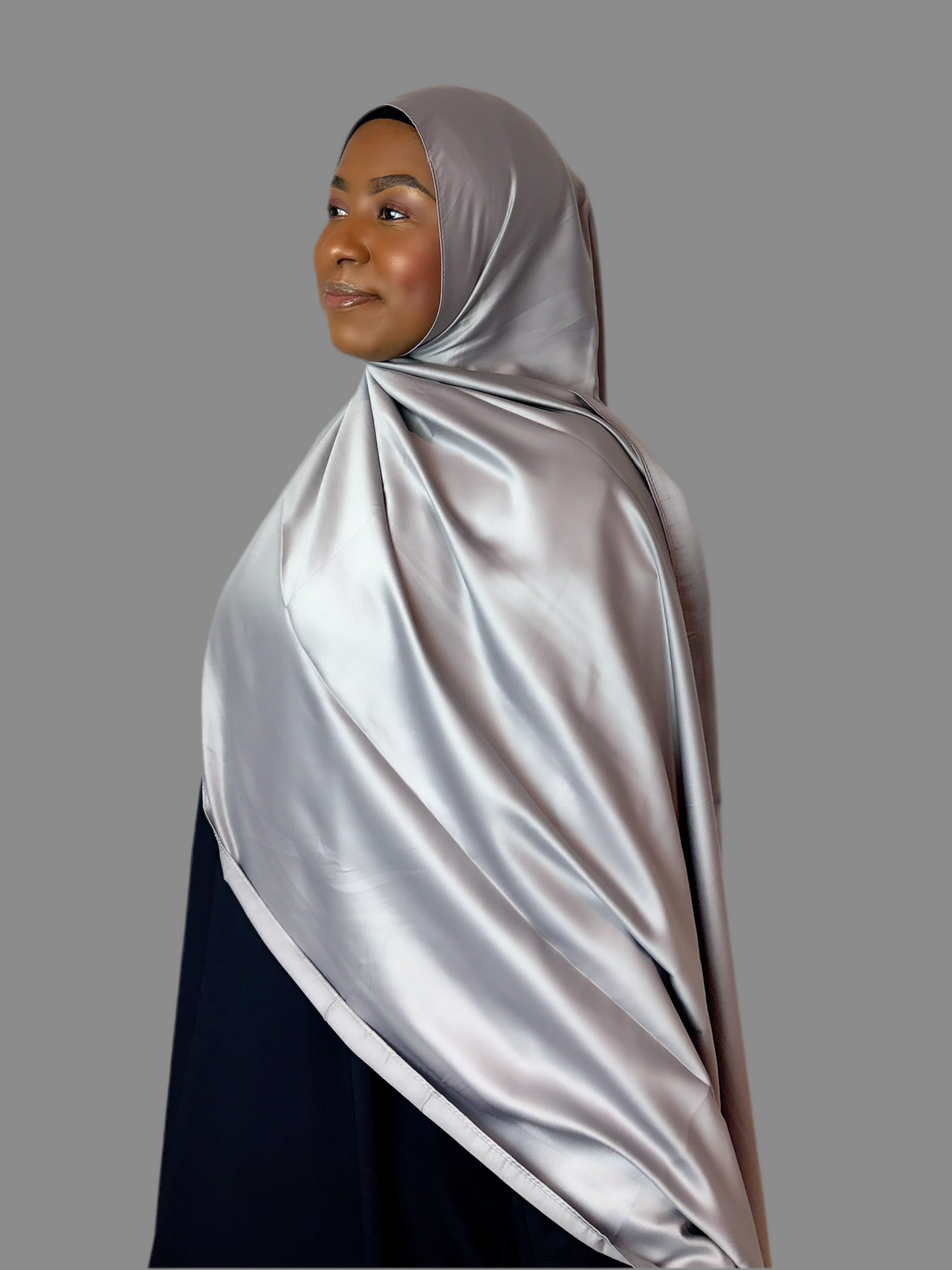 Grey Matte Hijab (Silky nature)