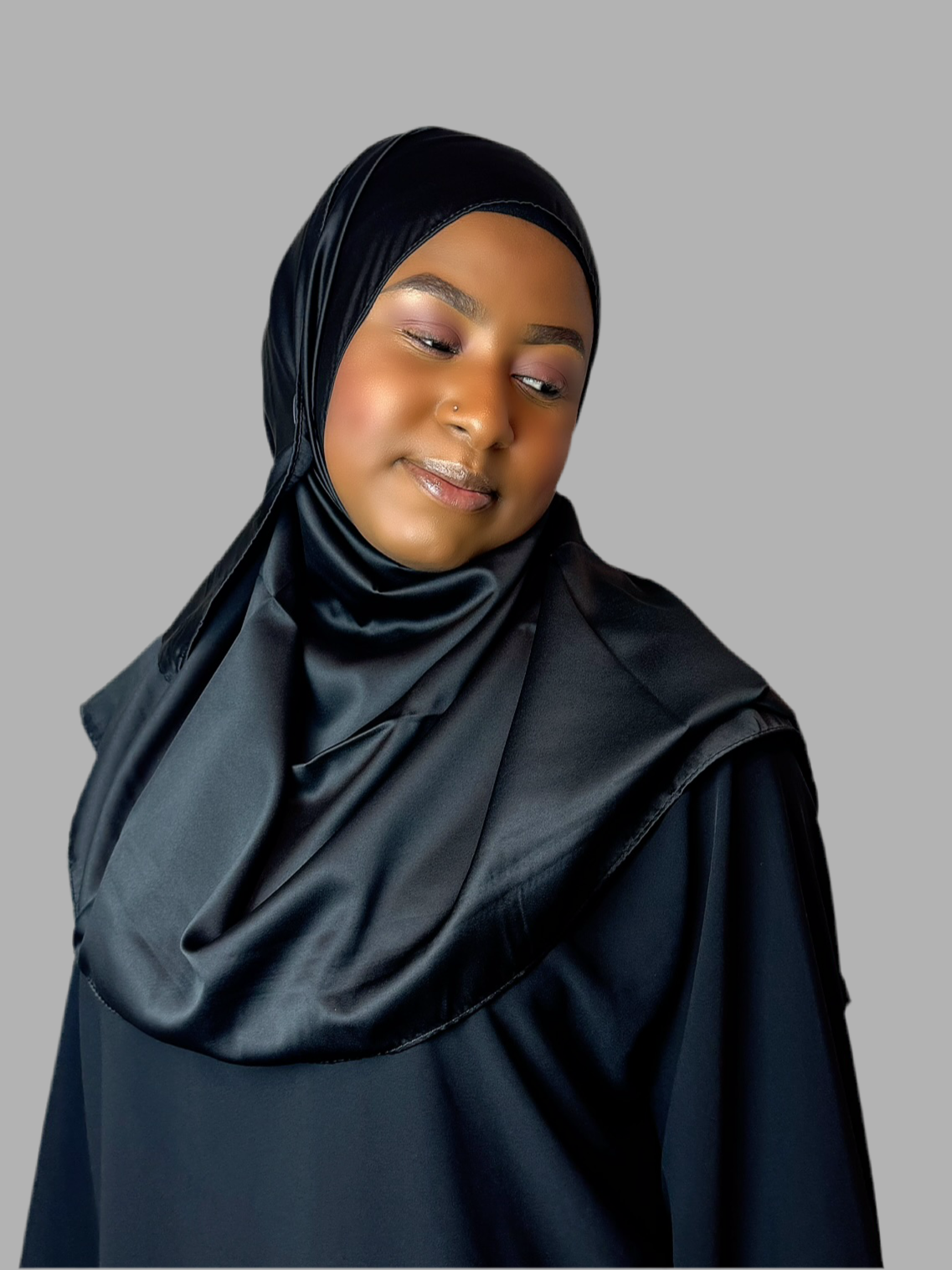 Black Matte Hijab (Silky nature)