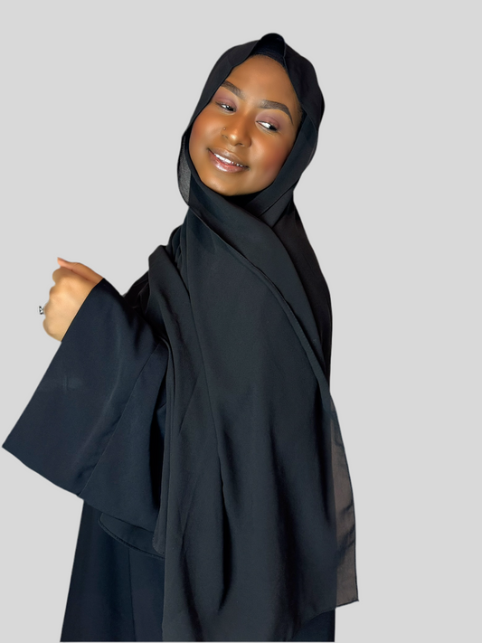 Black Hijab (Chiffon)