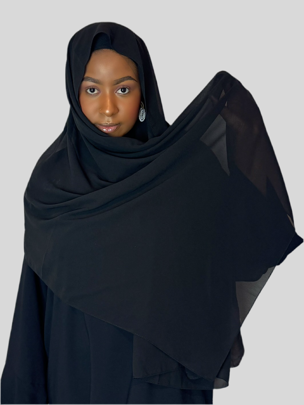 Black Hijab (Chiffon)