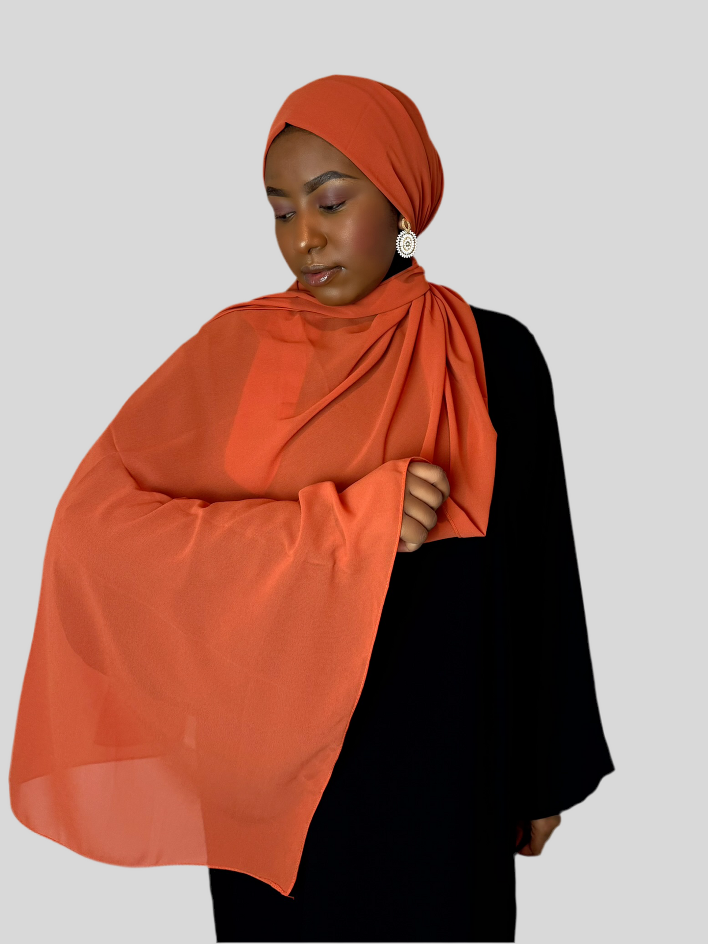 Bright Orange Hijab (Chiffon)