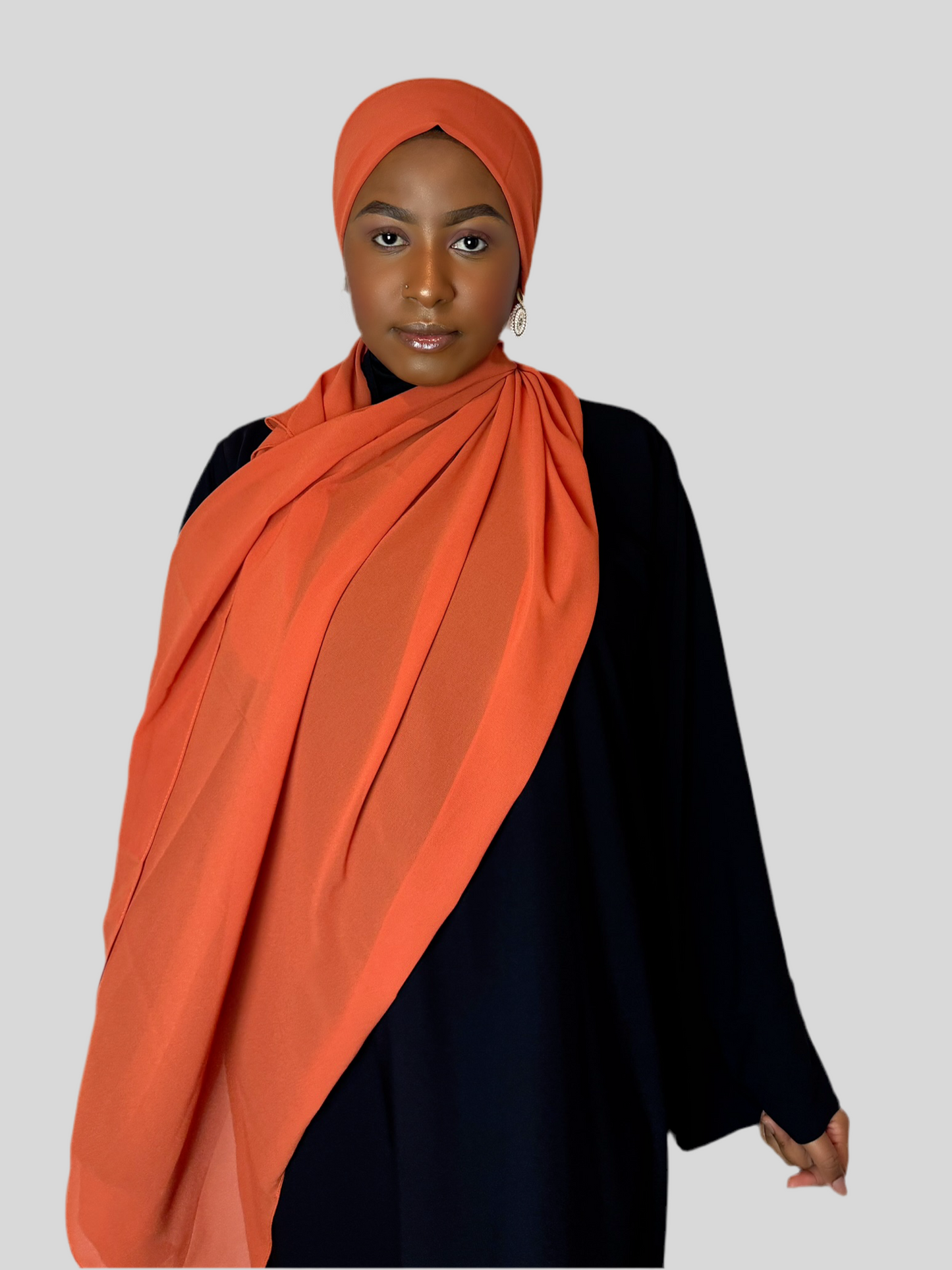 Bright Orange Hijab (Chiffon)