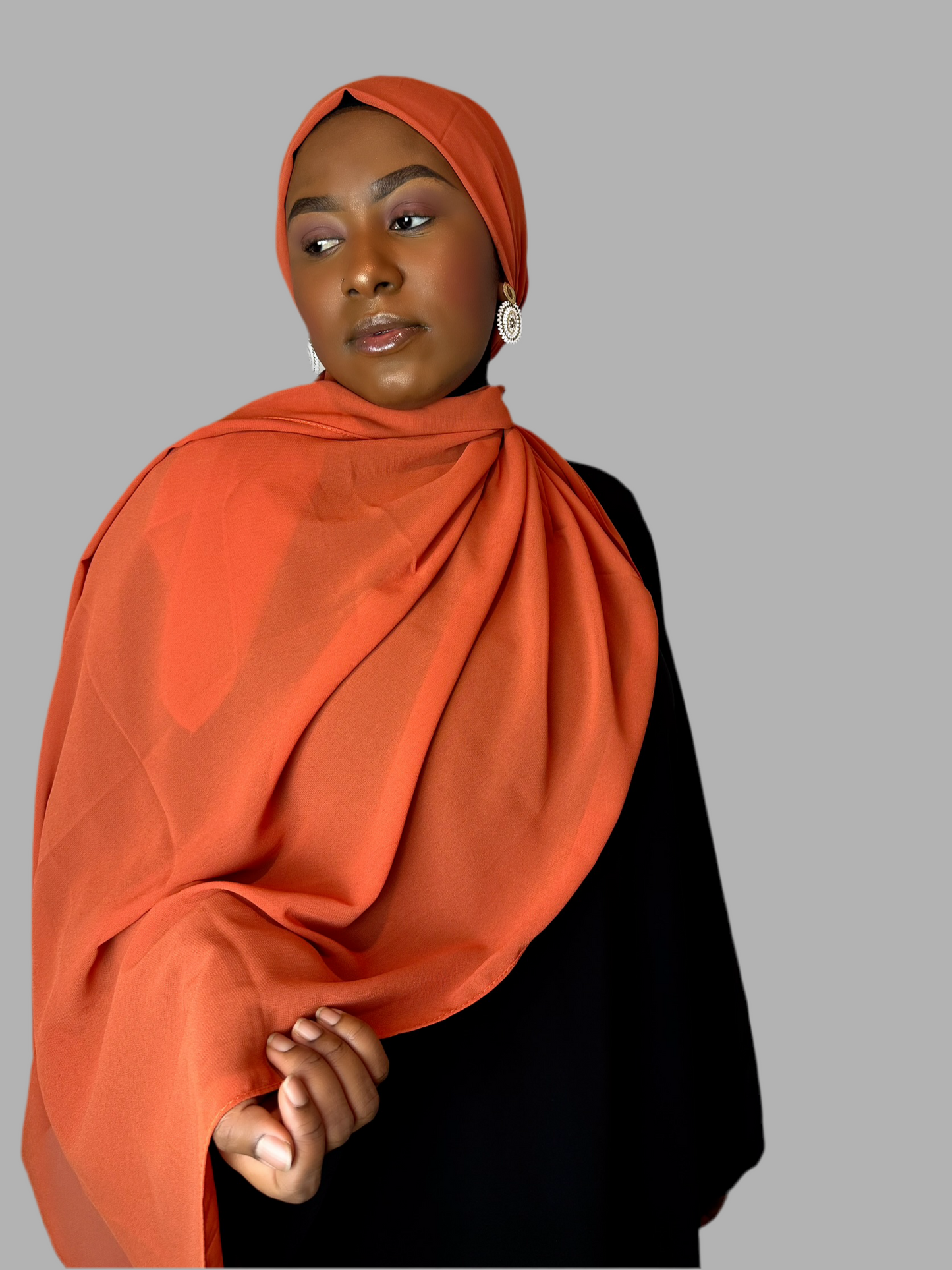 Bright Orange Hijab (Chiffon)