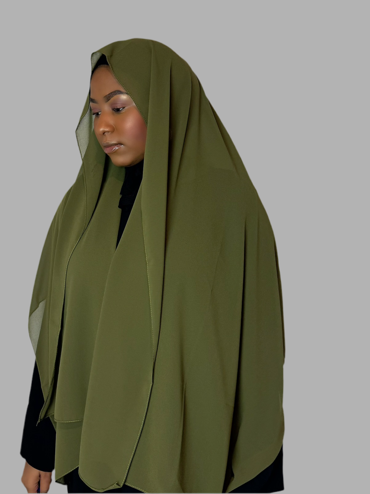 Army Green Hijab (Chiffon)