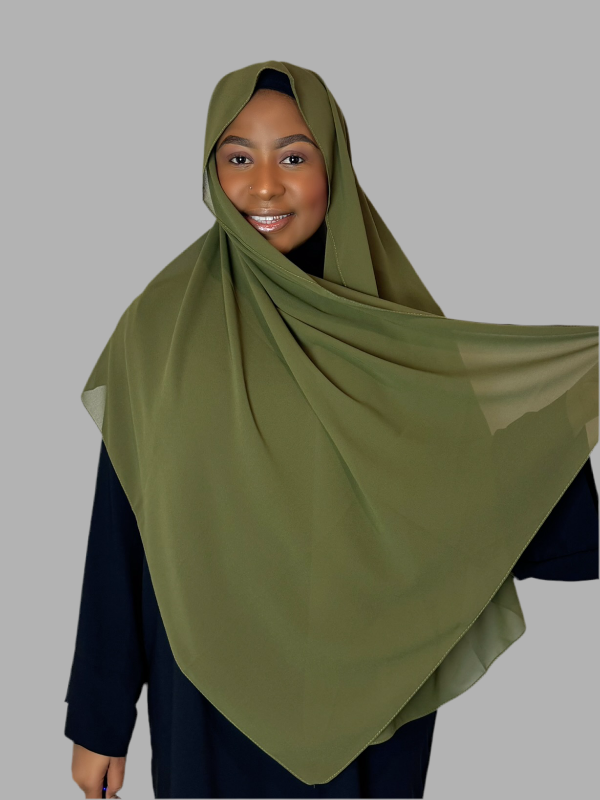 Army Green Hijab (Chiffon)