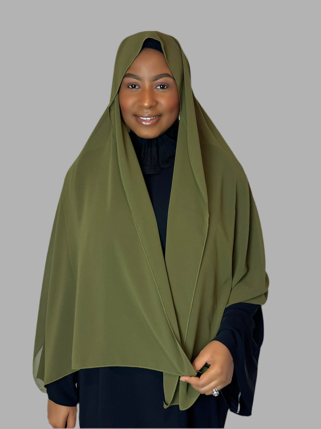 Army Green Hijab (Chiffon)