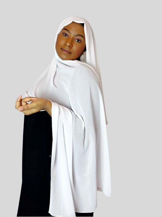 White Hijab (Chiffon)